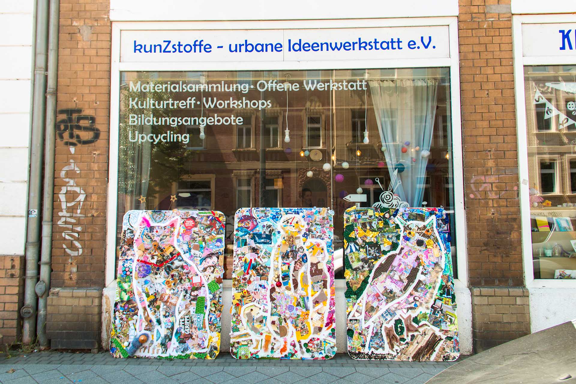 Wiebke Kirchner / Workshop "(m)useful material" / Glaucha Grundschule Halle / in Kooperation mit kunZstoffe - urbane Ideenwerkstatt e.V. / 2022