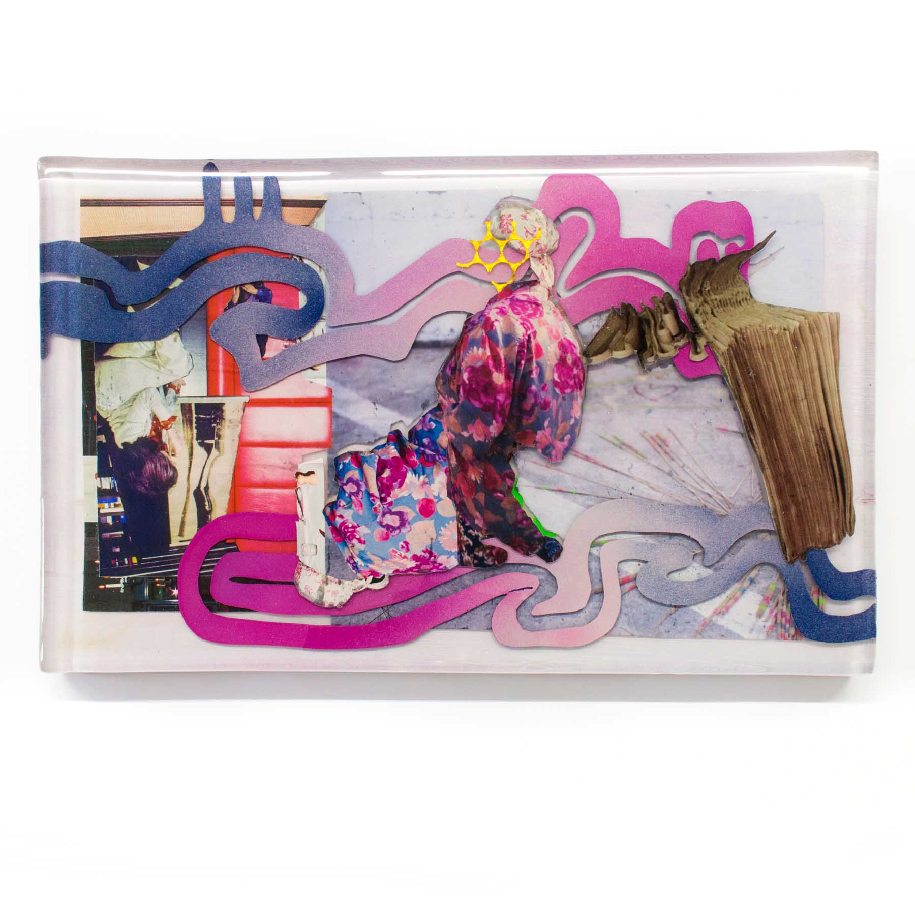 Wiebke Kirchner, rhythm changes, Collageobjekt, 21,5 x 34,5 x 2,5 cm, 2023