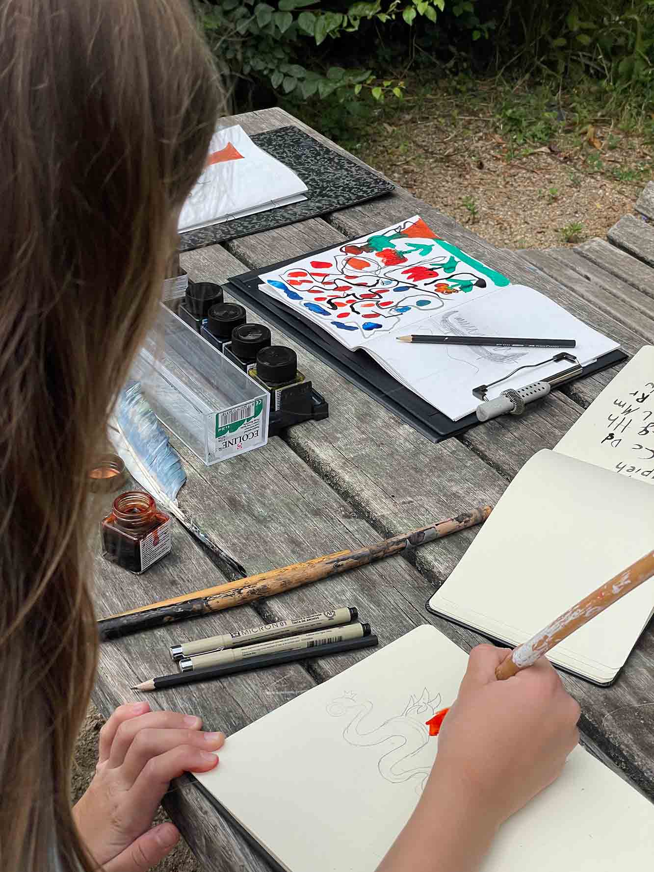 "Skizzenbuch als stetiger Begleiter" Sommerferienkurs an der Jugendkunstschule der Cranach-Stiftung 2025 Wiebke Kirchner, Skizzenbuch als stetiger Begleiter, Sommerferienkurs an der Jugendkunstschule der Cranach-Stiftung 202