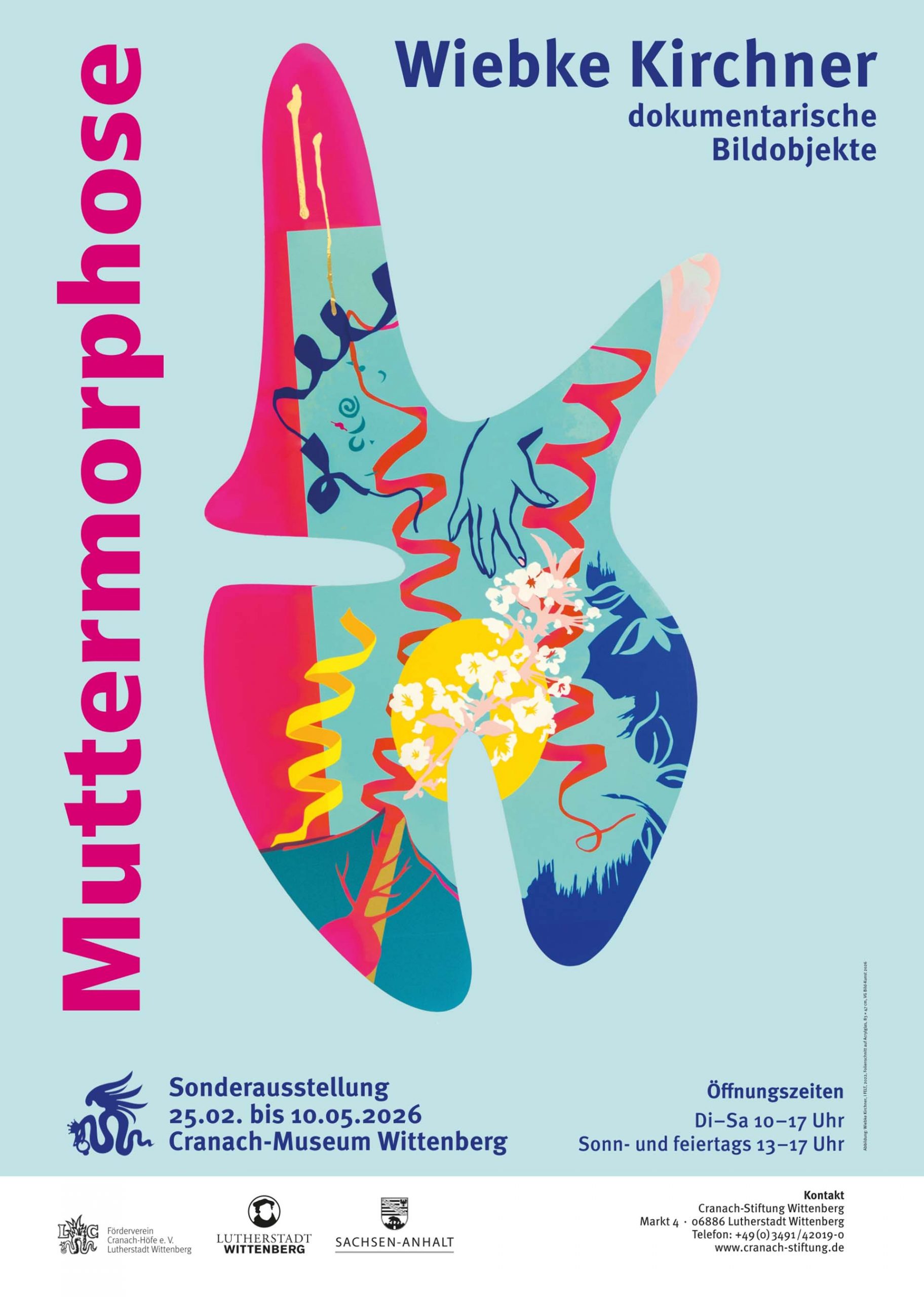 Wiebke Kirchner, Ausstellungsplakat Muttermorphose, Cranach-Stiftung Wittenberg, 2026